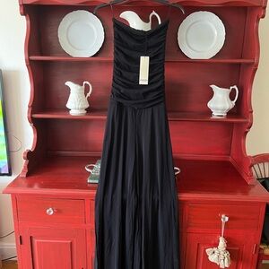 Fuzzi Chic Black Strapless Jumpsuit